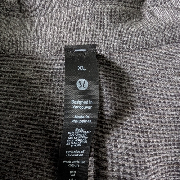 Lululemon Charcoal Polo Shirt Columbus Blue Jackets Foundation. XL NWOT - Picture 2 of 7